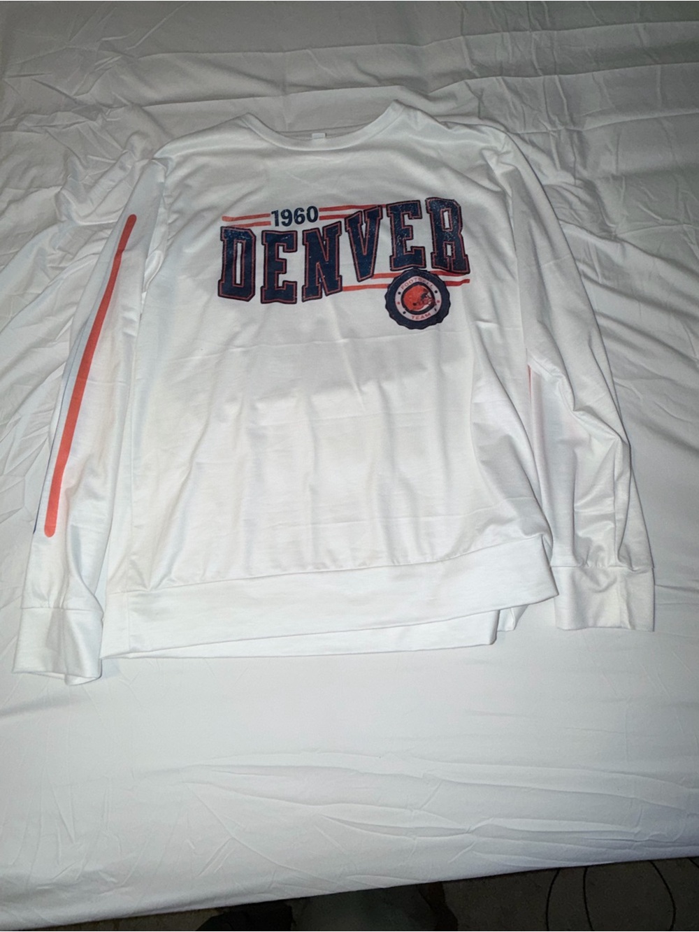 White Denver 1960 Graphic Crewneck Sweatshirt